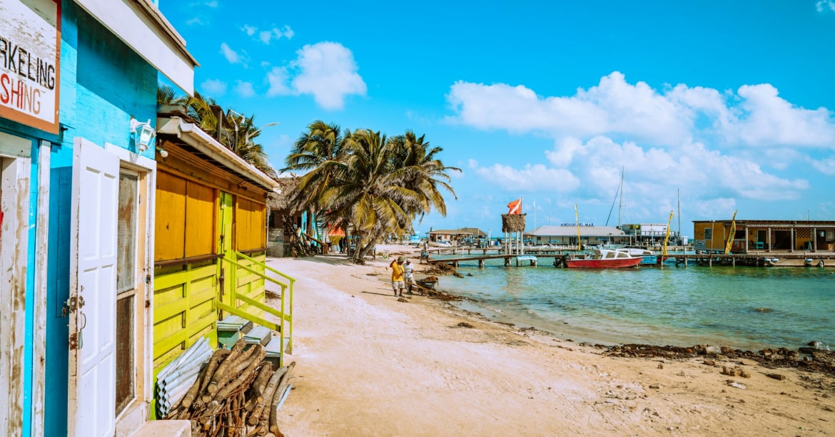 A beach in Belize