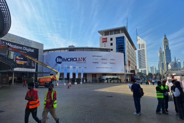 Outside the Dubai World Trade Centre