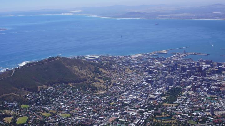 Aerial view of Cape Town