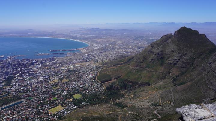 Aerial view of Cape Town