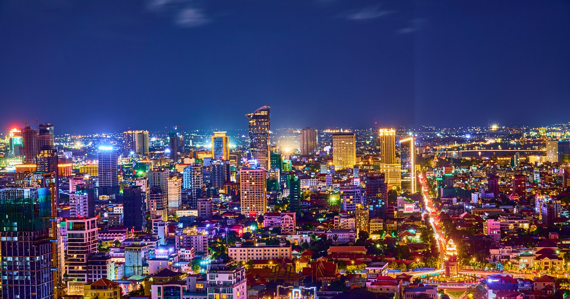 Aerial view of Cambodia
