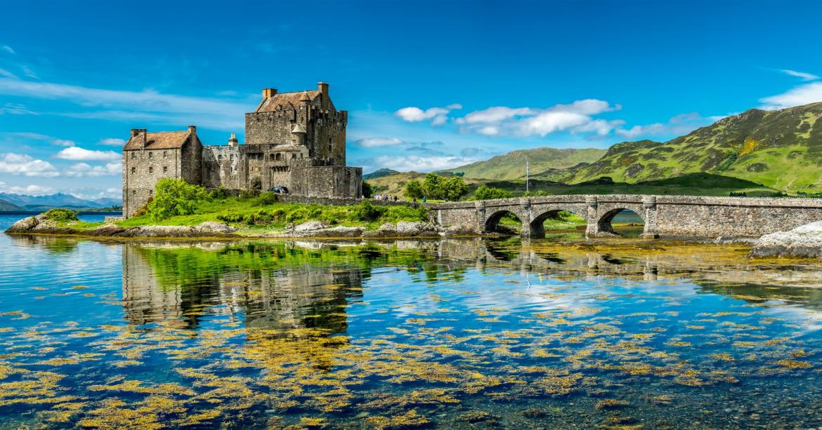 Eilean Donan Castle during a warm summer day - Dornie, Scotland