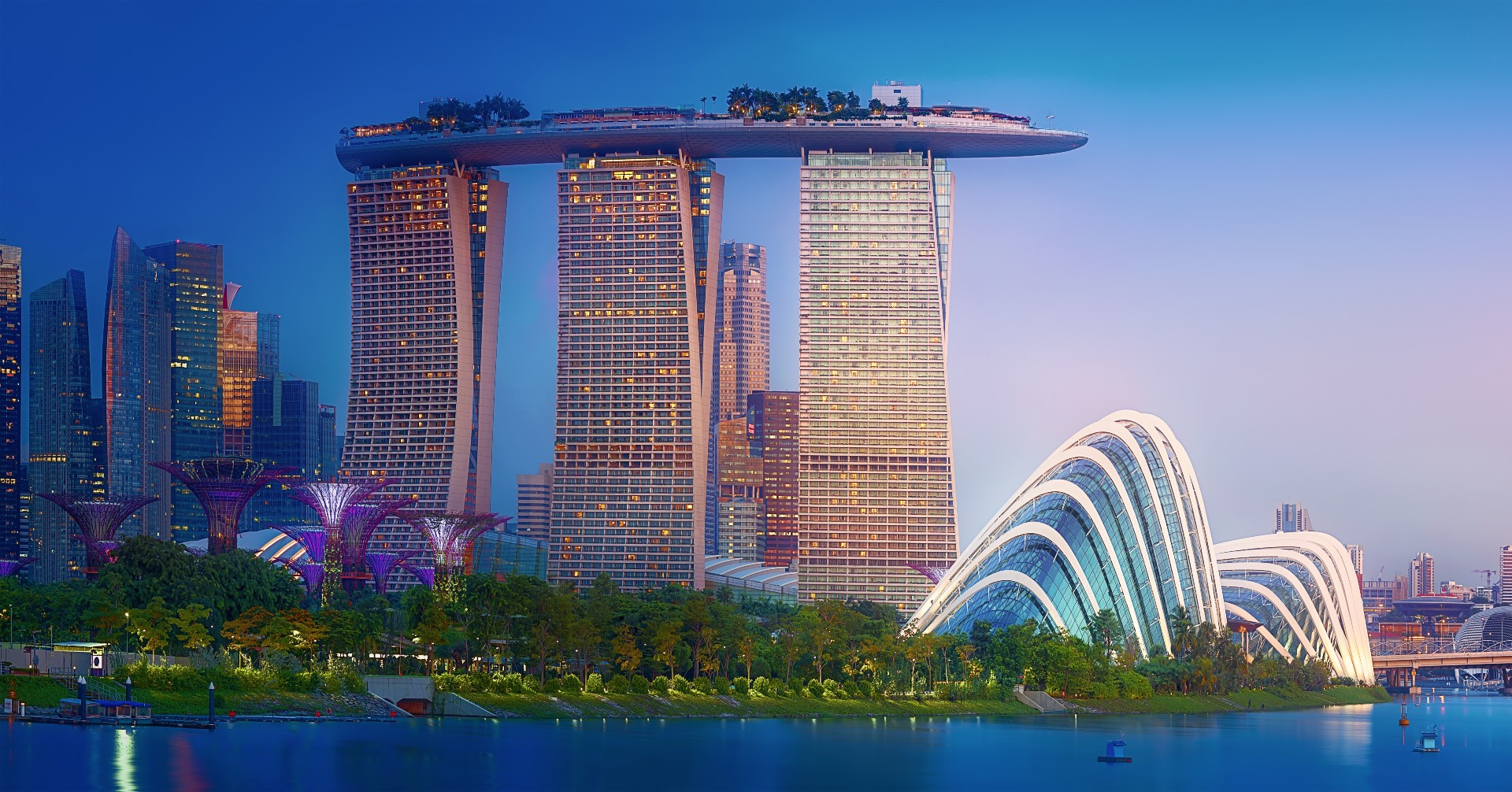 A panoramic view of Singapore
