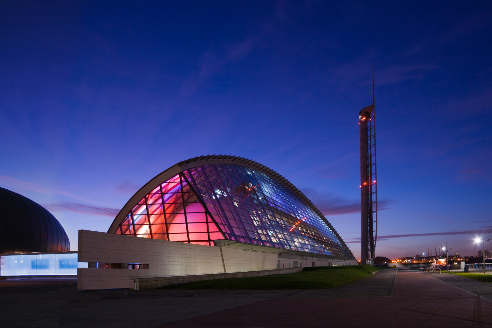 A view of Glasgow science centre