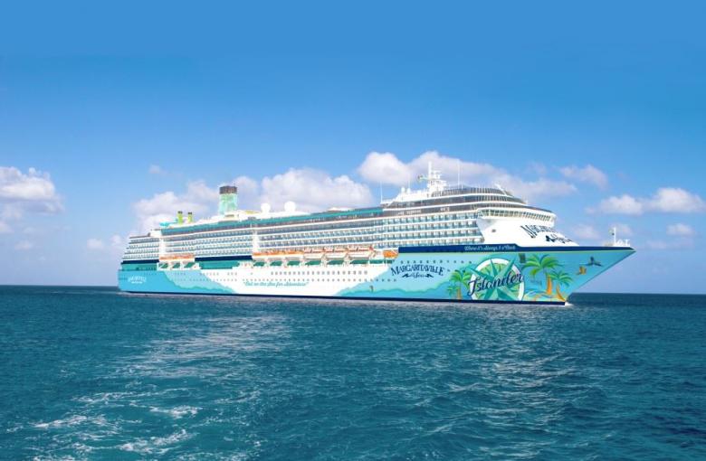 A cruise ship on a sea